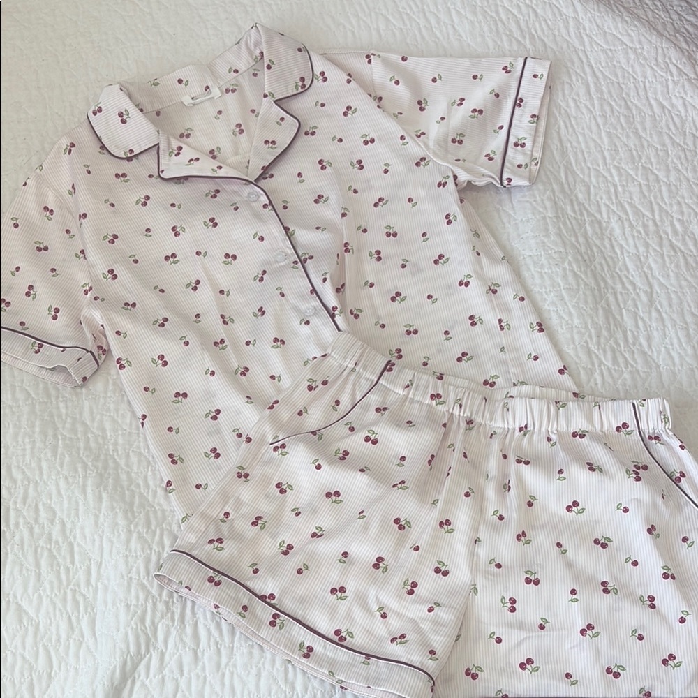 Cherry Print Pajama Set